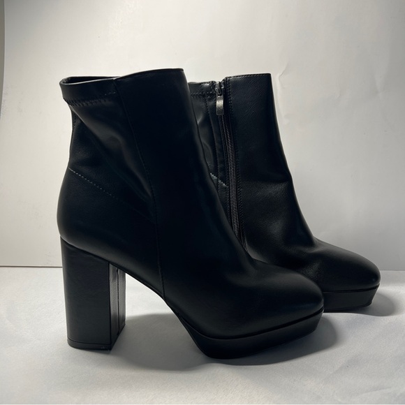 Mia Platform Heeled Ankle Boots Black 7.5 - Picture 6 of 9